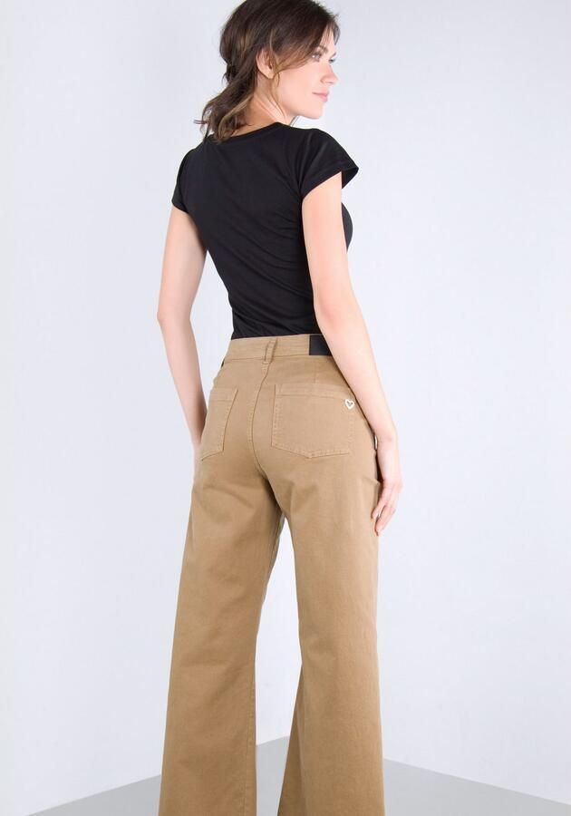 Please Jeans Broek met wijde pijpen van hoogwaardige katoenmix met stretch - Foto 5