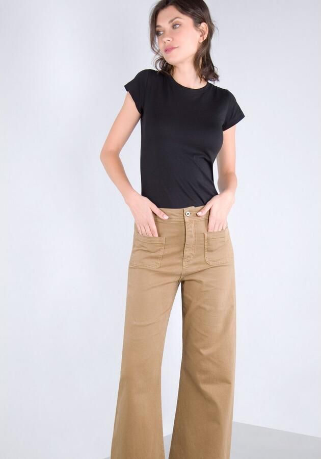 Please Jeans Broek met wijde pijpen van hoogwaardige katoenmix met stretch - Foto 7