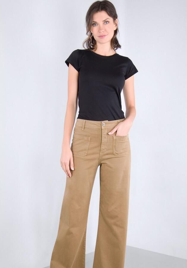 Please Jeans Broek met wijde pijpen van hoogwaardige katoenmix met stretch - Foto 13