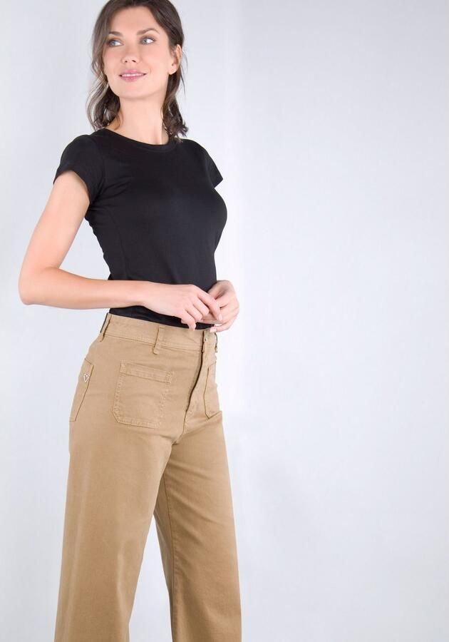 Please Jeans Broek met wijde pijpen van hoogwaardige katoenmix met stretch - Foto 14