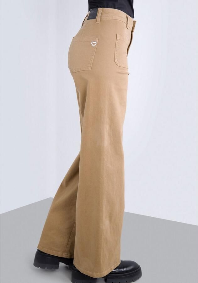 Please Jeans Broek met wijde pijpen van hoogwaardige katoenmix met stretch - Foto 2