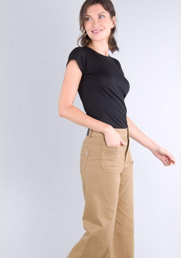 Please Jeans Broek met wijde pijpen van hoogwaardige katoenmix met stretch - Foto 16