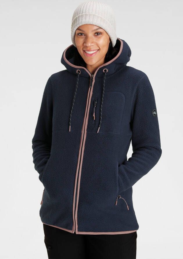 Polarino Fleecejack voor koude dagen van fleece modieuze stijl