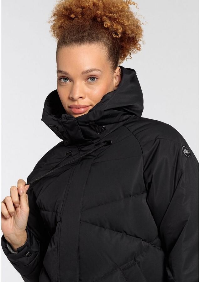 Polarino Donsjack voor koude temperaturen ademend met capuchon met koord - Foto 3