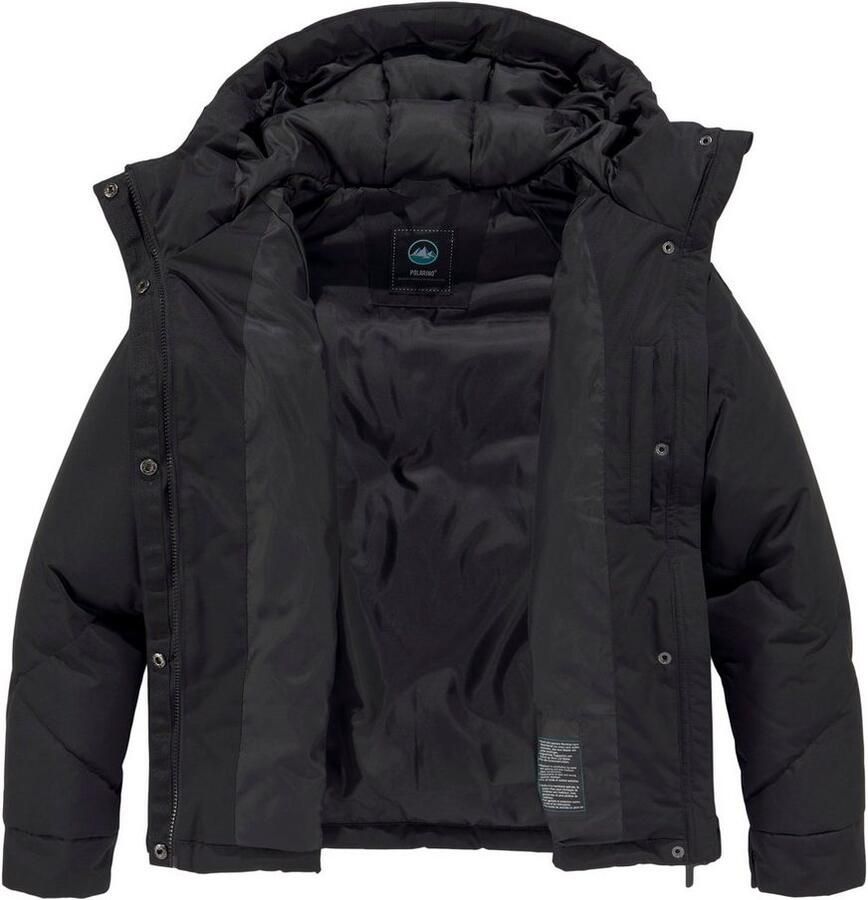 Polarino Donsjack voor koude temperaturen ademend met capuchon met koord