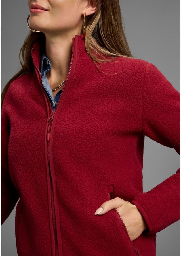 Polarino Fleecejack van teddy-fleece tussenjas