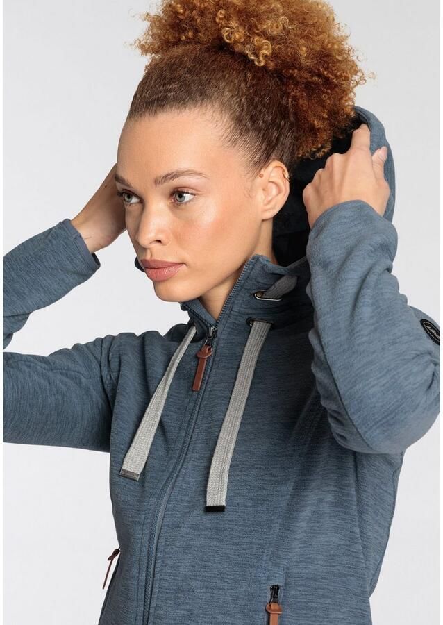 Polarino Fleecejack voor koude dagen van fleece met capuchon ademend