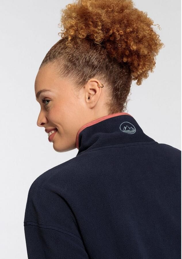 Polarino Fleecetrui met colourblocking-look met kangoeroezak van fleece stof - Foto 4