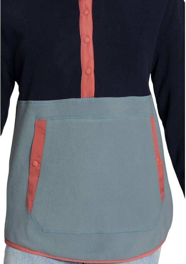 Polarino Fleecetrui met colourblocking-look met kangoeroezak van fleece stof - Foto 3