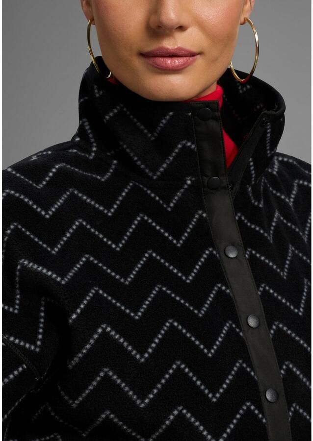 Polarino Fleecetrui met colourblocking-look met kangoeroezak van fleece stof - Foto 2