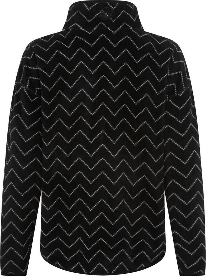 Polarino Fleecetrui met colourblocking-look met kangoeroezak van fleece stof