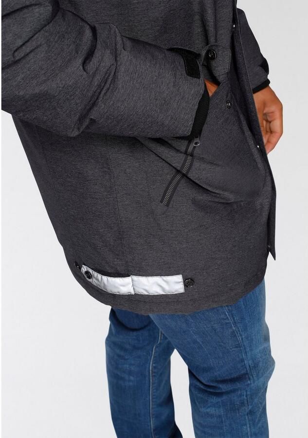 Polarino Functionele parka met reflecterende strepen - Foto 4