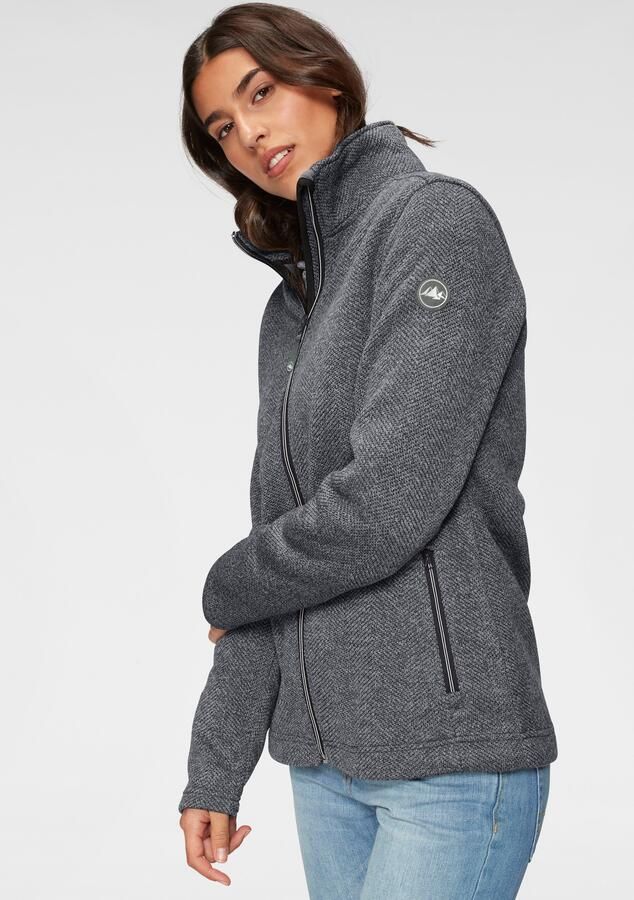 Polarino Gebreid fleecejack voor de herfst van warm materiaal sportieve stijl - Foto 8