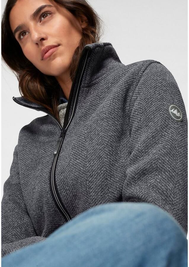 Polarino Gebreid fleecejack voor de herfst van warm materiaal sportieve stijl - Foto 2