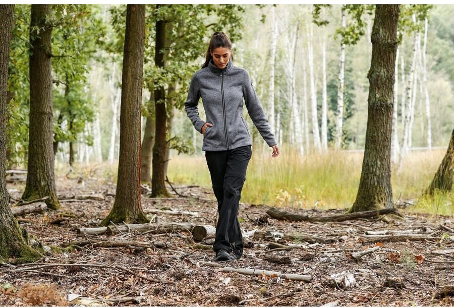 Polarino Gebreid fleecejack voor de herfst van warm materiaal sportieve stijl - Foto 5