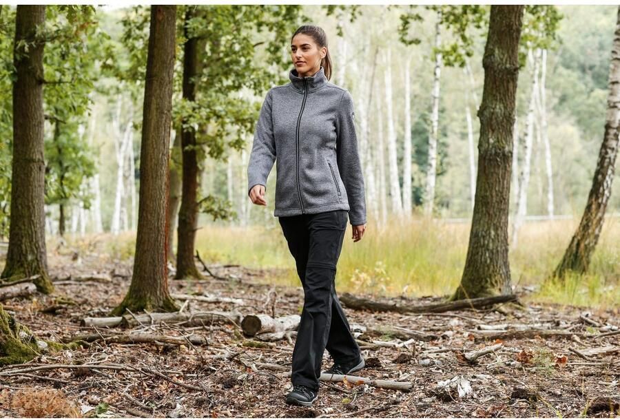 Polarino Gebreid fleecejack voor de herfst van warm materiaal sportieve stijl - Foto 6