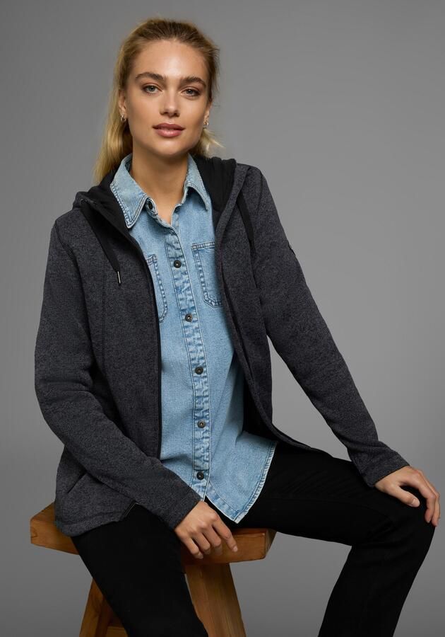 Polarino Gebreid fleecejack voor koude dagen van fleece sportieve stijl - Foto 7