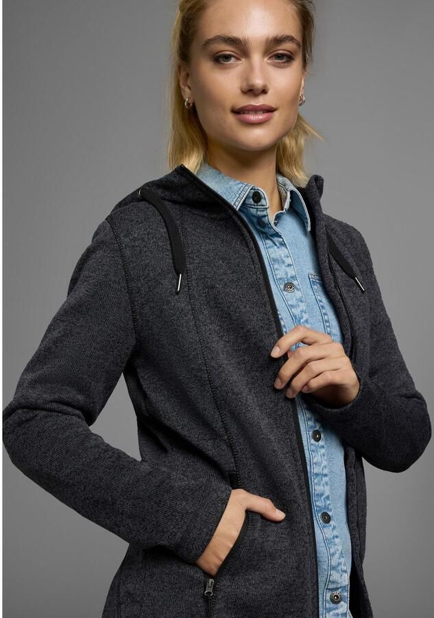 Polarino Gebreid fleecejack voor koude dagen van fleece sportieve stijl - Foto 4