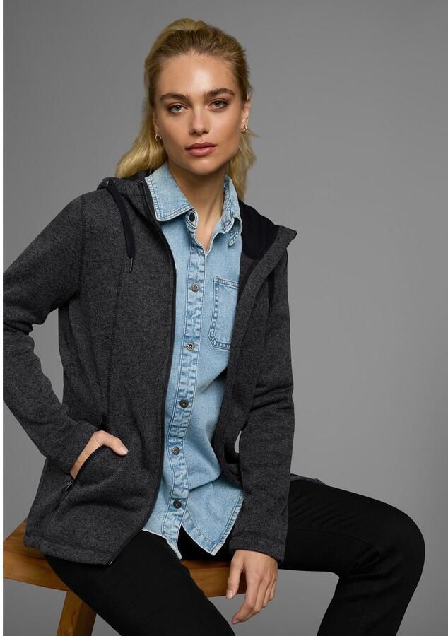 Polarino Gebreid fleecejack voor koude dagen van fleece sportieve stijl - Foto 2