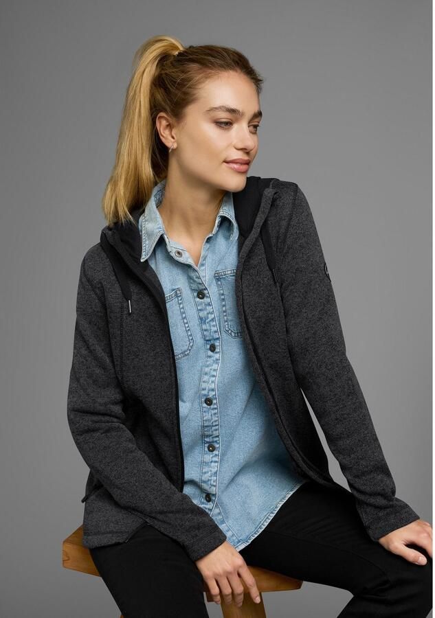 Polarino Gebreid fleecejack voor koude dagen van fleece sportieve stijl - Foto 5