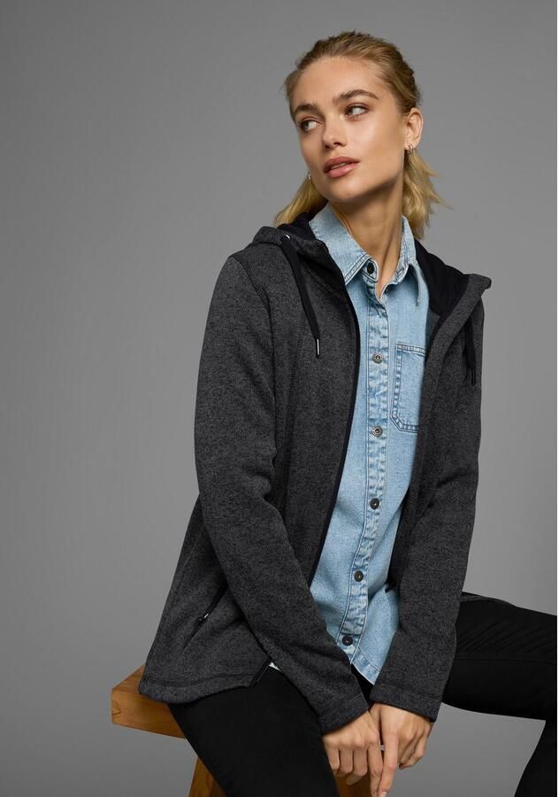 Polarino Gebreid fleecejack voor koude dagen van fleece sportieve stijl - Foto 6