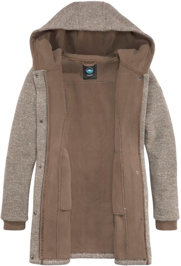 Polarino Gebreide jas ademend en warmte-isolerend. gebreide look aan de buitenkant fleece aan de binnenkant. - Foto 4