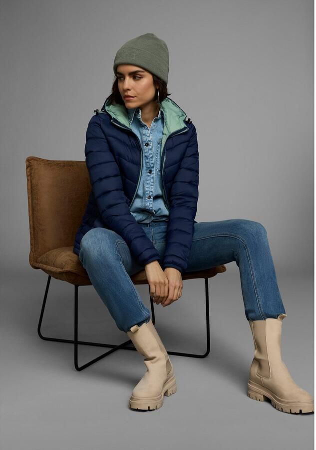 Polarino Gewatteerde jas Tussenjas voor koele dagen van licht geweven materiaal - Foto 3