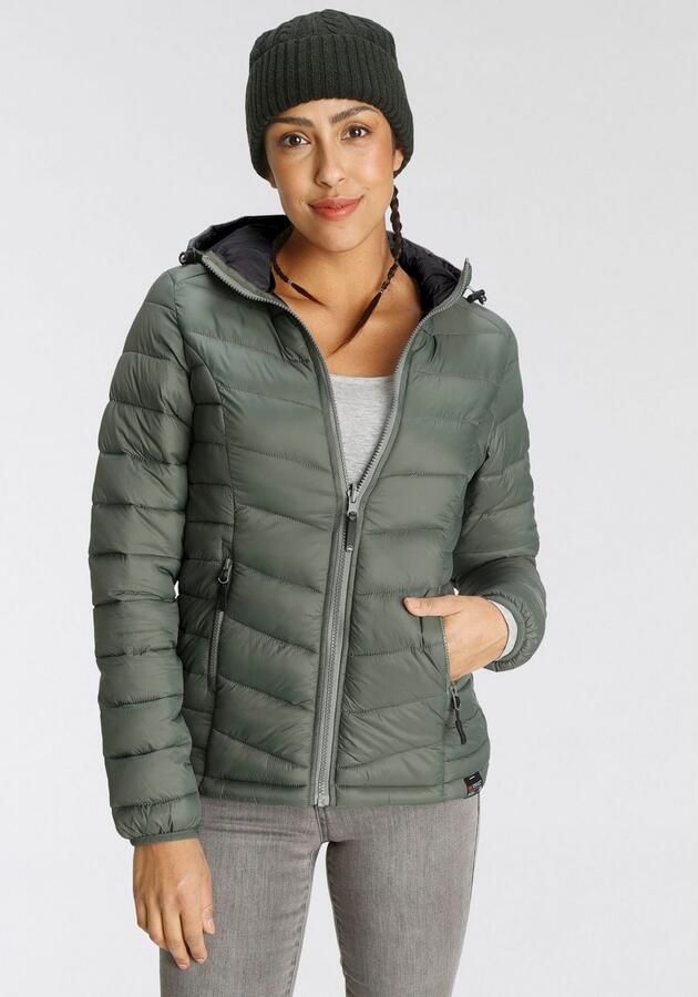 Polarino Gewatteerde jas voor koele dagen van licht geweven materiaal waterafstotend - Foto 5