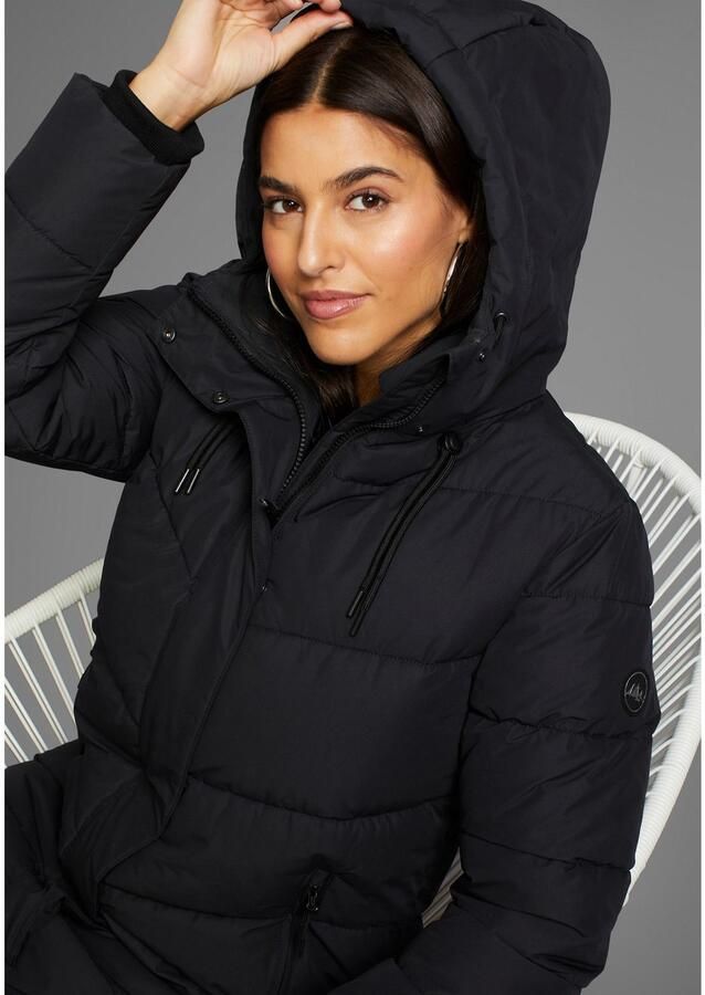 Polarino Gewatteerde jas van waterdicht en winddicht bovenmateriaal oversized vorm