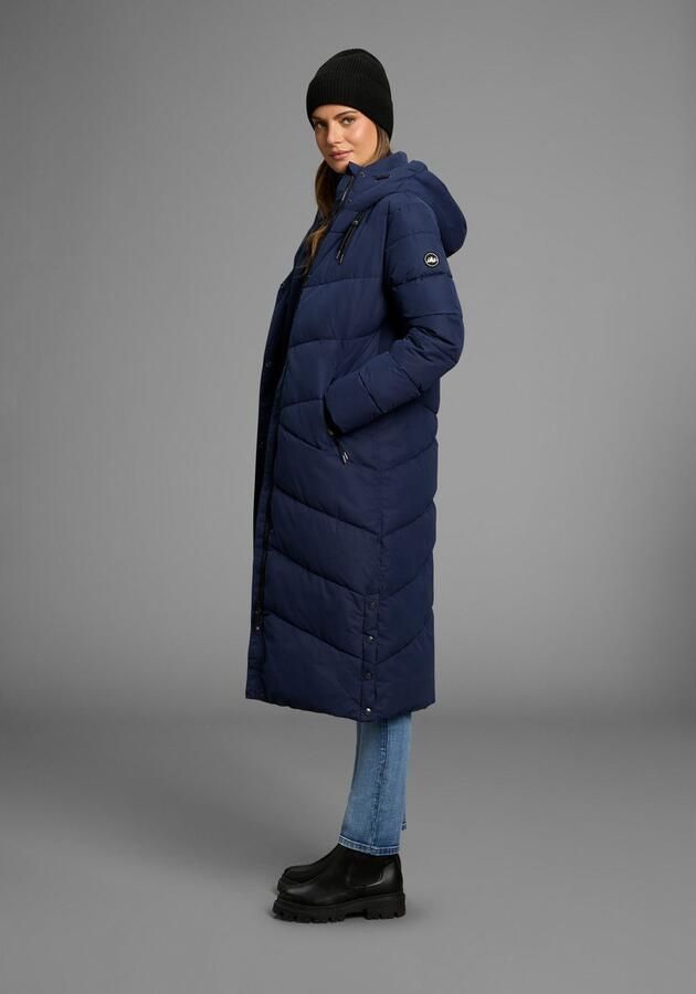 Polarino Gewatteerde jas van waterdicht en winddicht bovenmateriaal oversized vorm