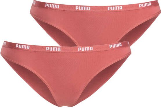 PUMA Bikinibroekje Iconic met smalle logo-weefband (set 2 stuks)