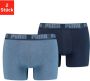 Puma basic boxershort 2-pack blauw jeansblauw heren - Thumbnail 2
