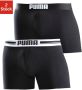 Puma 2-Pack Boxershorts Geplaatst Logo Zwart Black Heren - Thumbnail 2