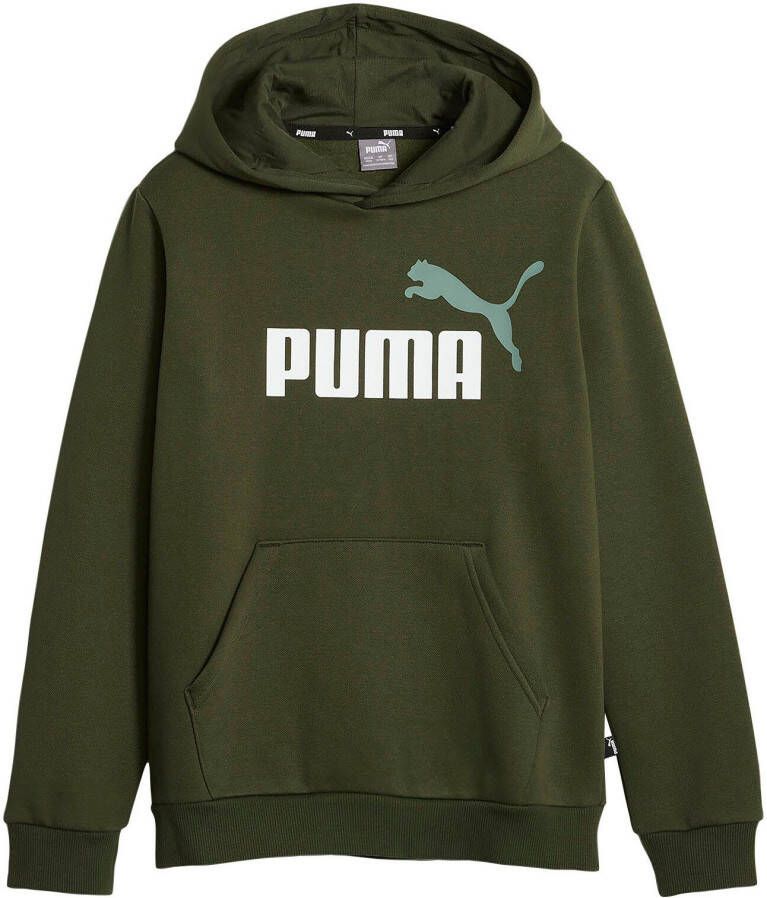 Puma hoodie met logo donkergroen Sweater Logo 128