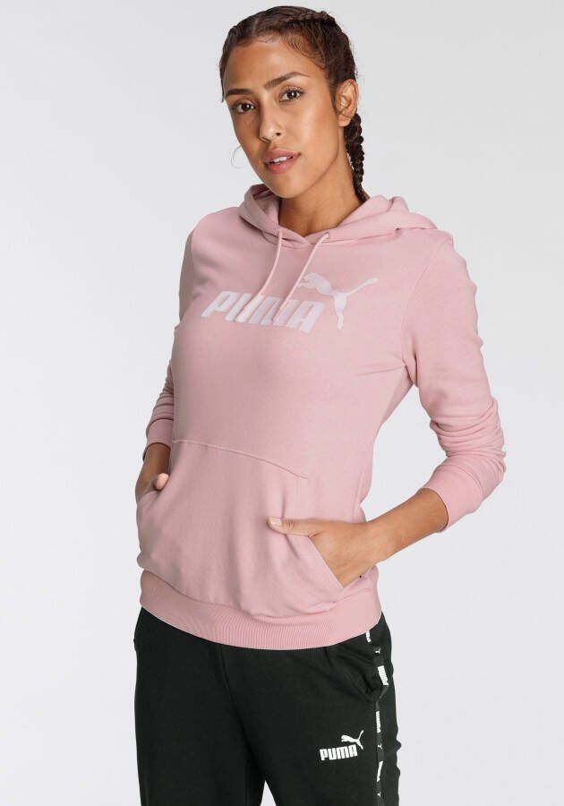 Puma essentials logo trui roze dames