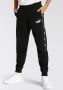 Puma regular fit joggingbroek met logo zwart wit Jongens Meisjes Katoen 164 - Thumbnail 3