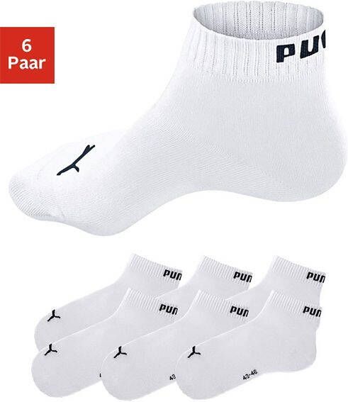 PUMA Korte sokken met ribboorden (6 paar)