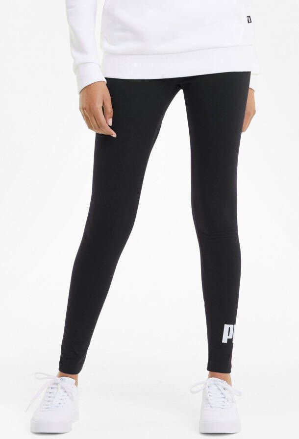 Puma Klassieke zwarte leggings met logo details Black Dames