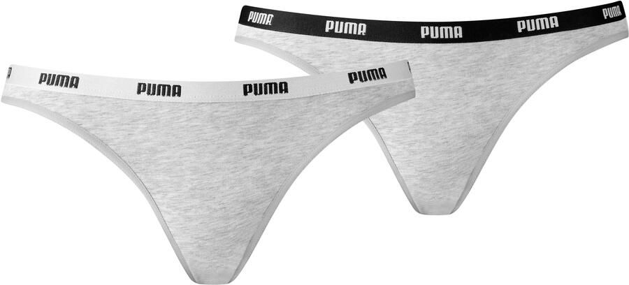 PUMA Bikinibroekje WO BIKINI 2P Low-Rise design platte naden elastische logoband (Set van 2) - Foto 6