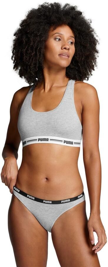 PUMA Bikinibroekje WO BIKINI 2P Low-Rise design platte naden elastische logoband (Set van 2) - Foto 5