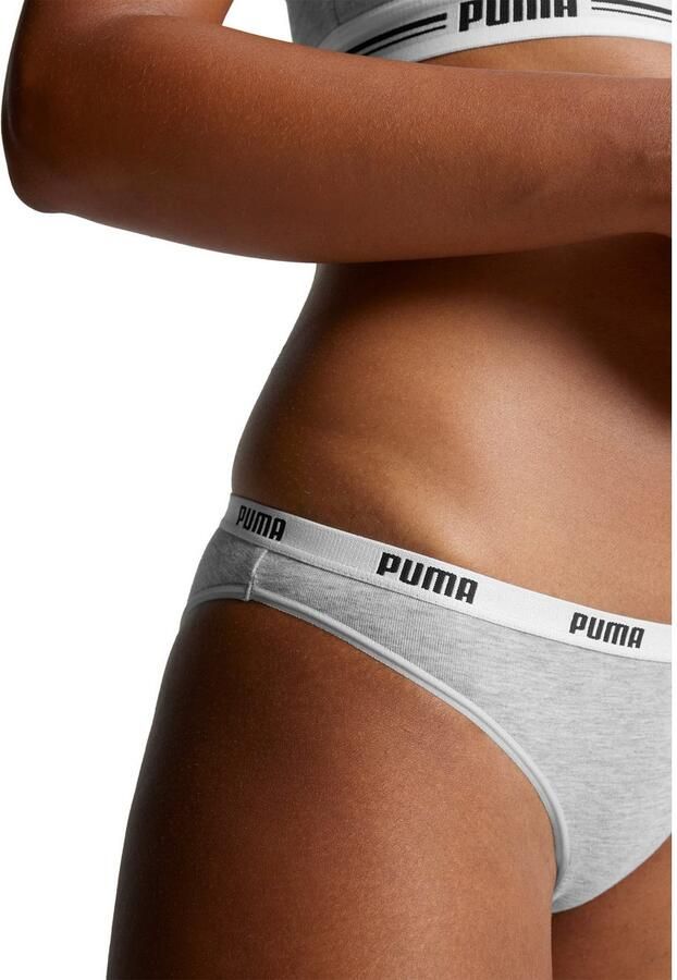 PUMA Bikinibroekje WO BIKINI 2P Low-Rise design platte naden elastische logoband (Set van 2) - Foto 2