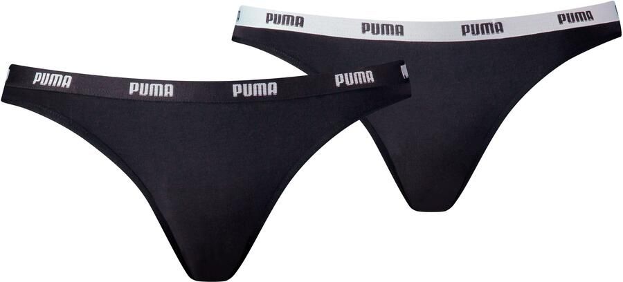 PUMA Bikinibroekje WO BIKINI 2P Low-Rise design platte naden elastische logoband (Set van 2) - Foto 6