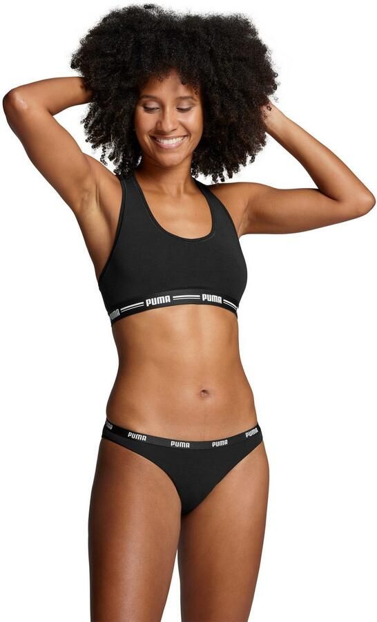 PUMA Bikinibroekje WO BIKINI 2P Low-Rise design platte naden elastische logoband (Set van 2) - Foto 3
