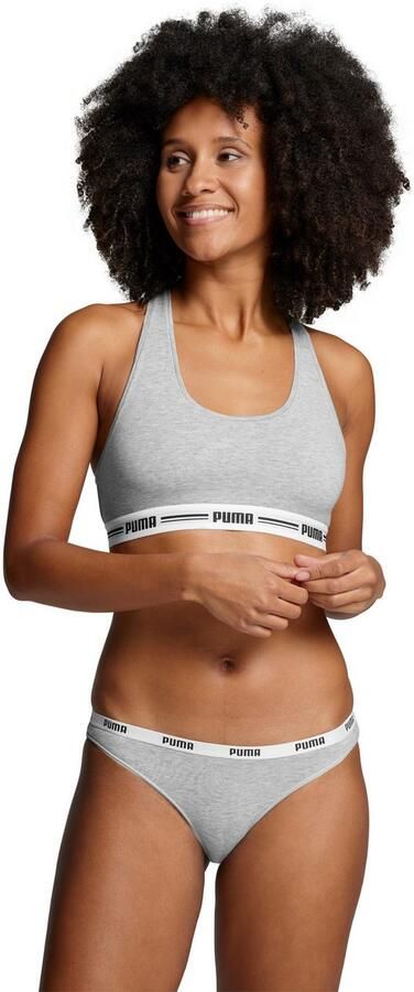 PUMA Bikinibroekje WO BIKINI 2P Low-Rise design platte naden elastische logoband (Set van 2) - Foto 4