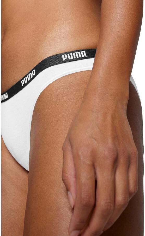 PUMA Bikinibroekje WO BIKINI 2P Low-Rise design platte naden elastische logoband (Set van 2) - Foto 4