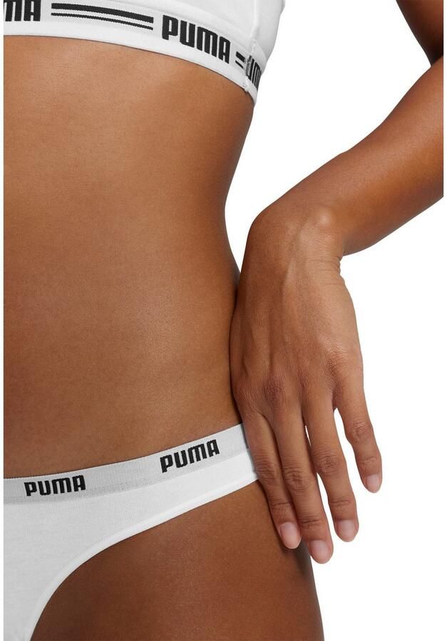 PUMA Bikinibroekje WO BIKINI 2P Low-Rise design platte naden elastische logoband (Set van 2) - Foto 2