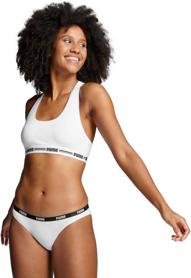 PUMA Bikinibroekje WO BIKINI 2P Low-Rise design platte naden elastische logoband (Set van 2) - Foto 3