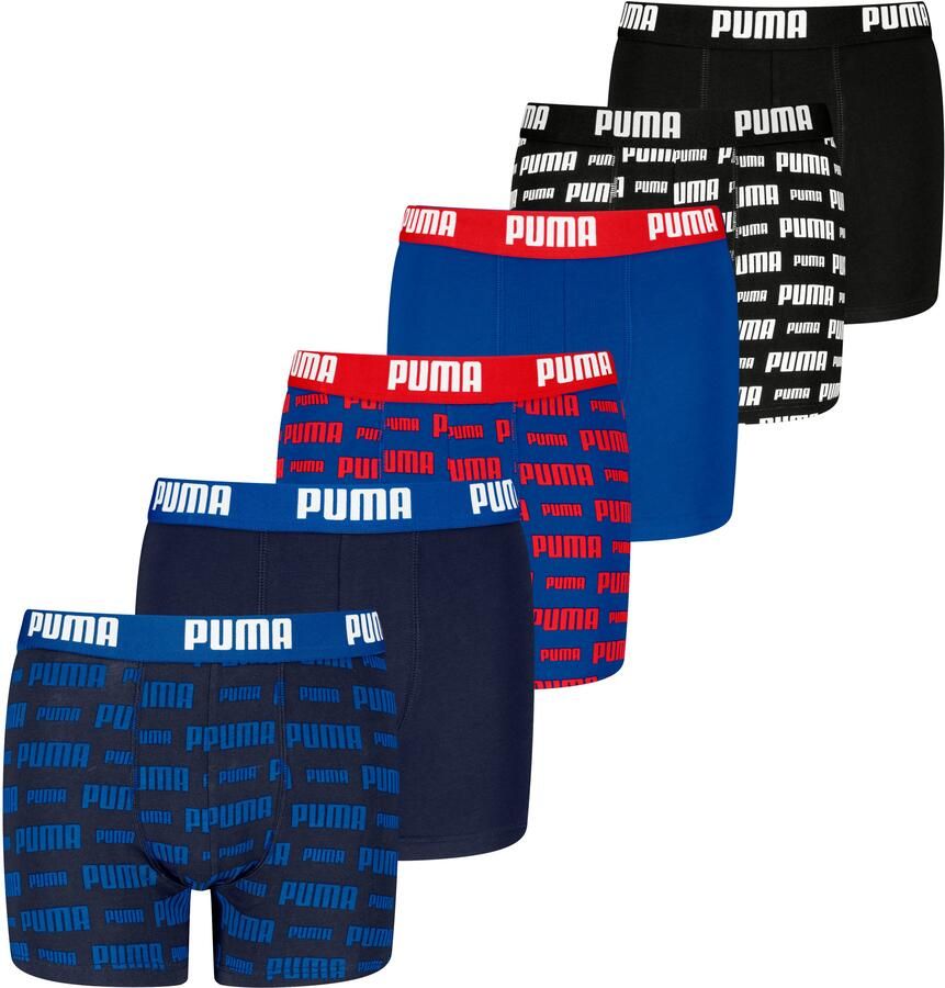PUMA Boxershort BOYS EVERYDAY LOGO PRINT BOXERS 6P ECOM (Set van 6)