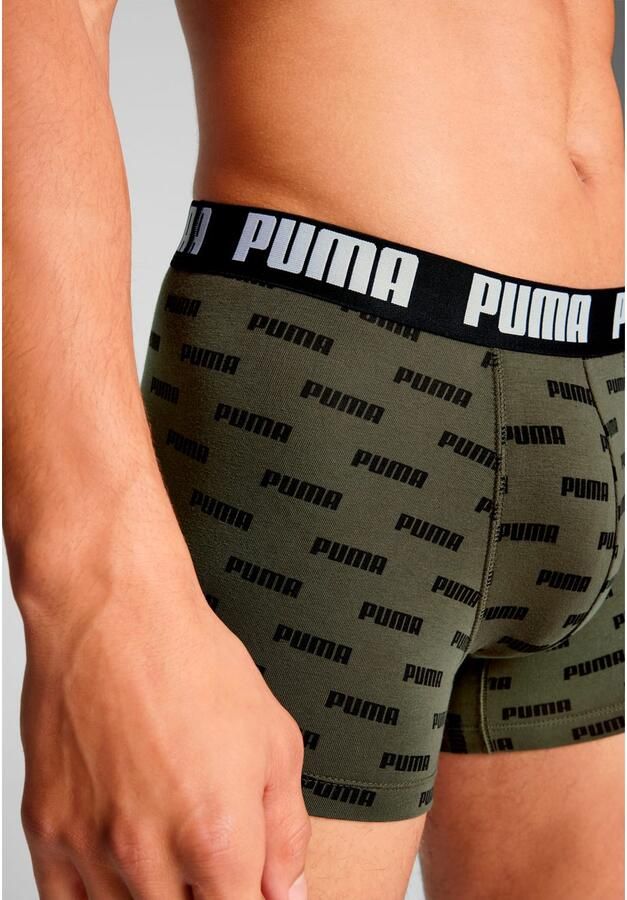 PUMA Boxershort MEN EVERYDAY LOGO PRINT BOXERS 2P 1x uni 1x allover logo met kleine ribboord (Set van 2) - Foto 2