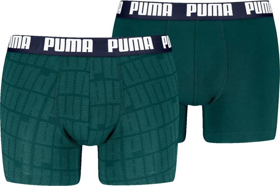 PUMA Boxershort MEN LOGO PRINT BOXERS 2P elastische logotailleband zonder opening (Set van 2) - Foto 2